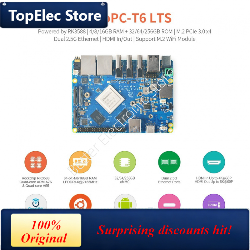Nanopc T6 16Gb - Placa de Desarrollo TopElec NanoPC-T6 LTS