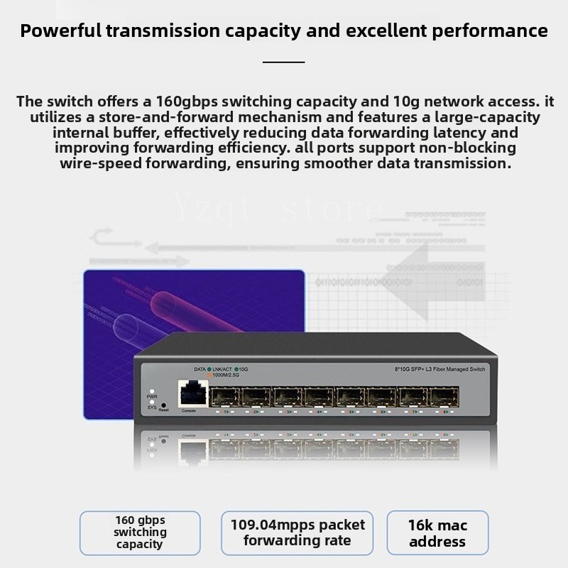 Conmutador Ethernet de 8 puert - Sfp+ 10G Managed Switch 8 Port reseña y precio