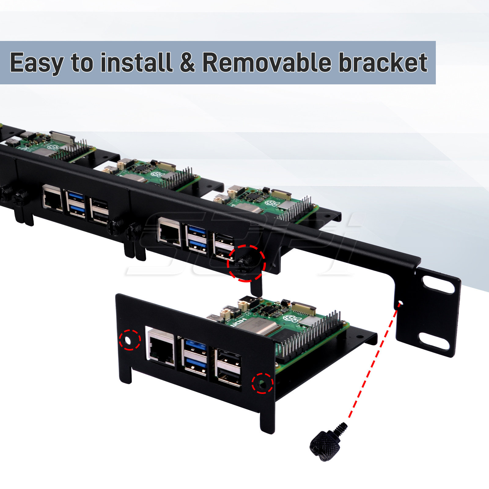 Soporte en rack extraíble 1U d - Deskpi Super6C reseña y precio